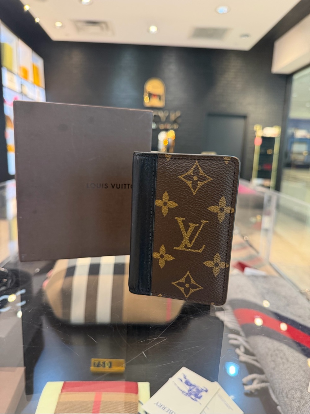 Louis Vuitton Brown and Black Monogram Card Holder